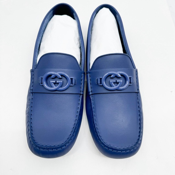 GUCCI INTERLOCKING G DRIVER "WASHED INDIGO" Sz 11.5G - Picture 3 of 14